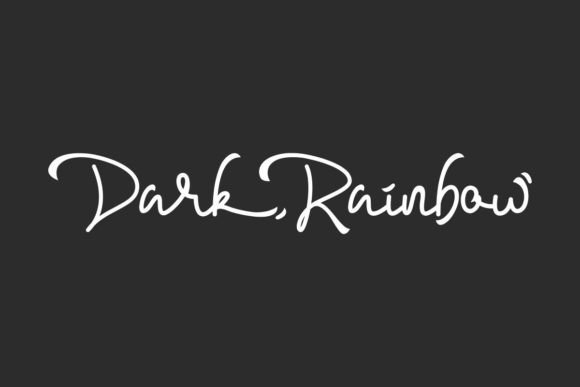 Dark Rainbow Font: A Handwritten Typeface for Editorial Charm