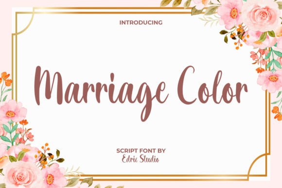 Marriage Color Font: A Brush Script for Makers