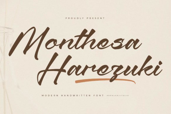 Monthesa Harezuki: A Luxury Script Font for Editorial Design