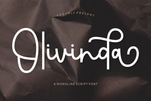 Olivinda: A Modern Script Font for Editorial Design