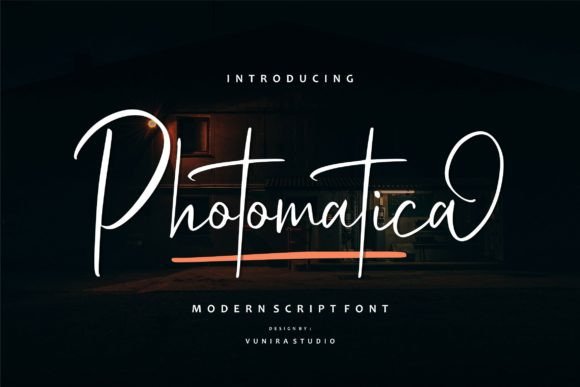 Photomatica: A Modern Script Typeface for Bold Branding