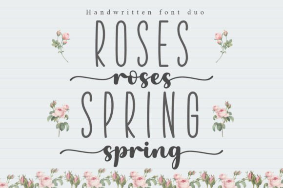 Roses Spring Duo: A Romantic Script Font for Makers