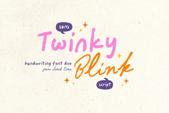 Twinky Blink Font for Handmade Branding