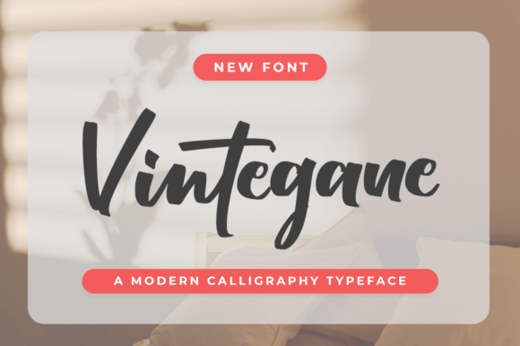 Vintegane: A Modern Script Typeface for Branding