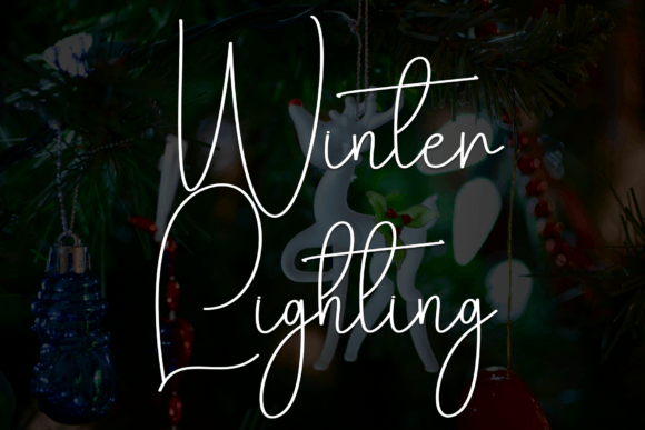 Winter Lighting Script Font for Crafters